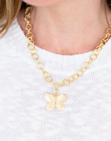 Susan Shaw Butterfly on Chain Necklace