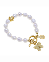 Susan Shaw Butterfly Pearl Bracelet