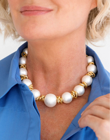 Susan Shaw Cotton Pearl Link Necklace