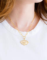 Susan Shaw Longhorn Intaglio Paperclip Necklace