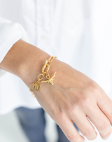 Susan Shaw Small Longhorn Paperclip Necklace