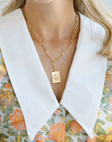 Susan Shaw Jerusalem Cross Stamp Necklace