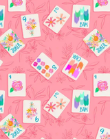 Bonjour Mahjong Tea Towel