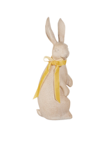 14.5" Concrete Look Rabbit with Bow