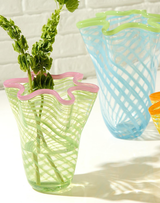 Swirl Hand Blown Vase - Assorted