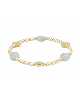 eNewton Signature Cross Admire Pattern 3mm Bracelet - Aqua