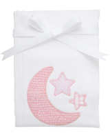 Lullaby Applique Bib--Pink