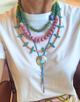 Navy Jade Heart Necklace