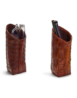 Woven Leather Eyeglass Holder