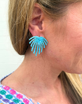 Raffia Palm Leaf Earrings - Assorted