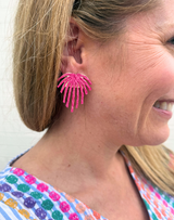 Raffia Palm Leaf Earrings - Assorted