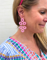 Raffia Circles Drop Earrings - Assorted