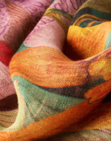 Botany Bliss Lavender Linen/Cotton Scarf