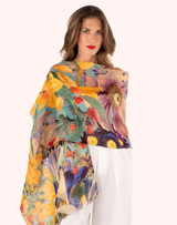 Spring Flora Linen/Cotton Scarf