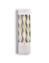 Twist and Glow Set of 3 Ivory 12" Twist Taper Candles