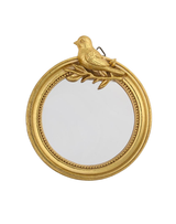 Flora and Fauna Vintage Round Mirror Trinket Tray - Assorted