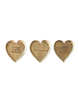 Brass Heart Dish With Saying