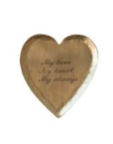 Brass Heart Dish With Saying