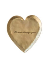 Brass Heart Dish With Saying