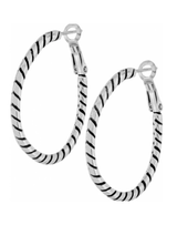 Brighton Twist Oval Hoop Charm Earrings