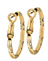 Brighton Gold Hoop Charm Earrings