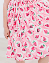 Strawberry Fields Short Sleeve Pocket Twirl Dress