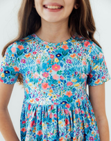Blooming in Wonderland Short Sleeve Pocket Twirl Dress