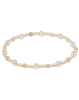 eNewton Pearl Sincerity Pattern 4mm Bead Bracelet - Pink Opal