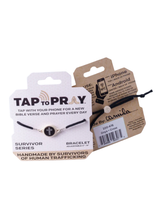 Tap to Pray Bracelet--Onyx and Cross