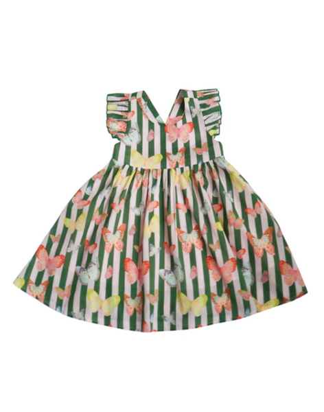 Josie Dress - Green Butterfly