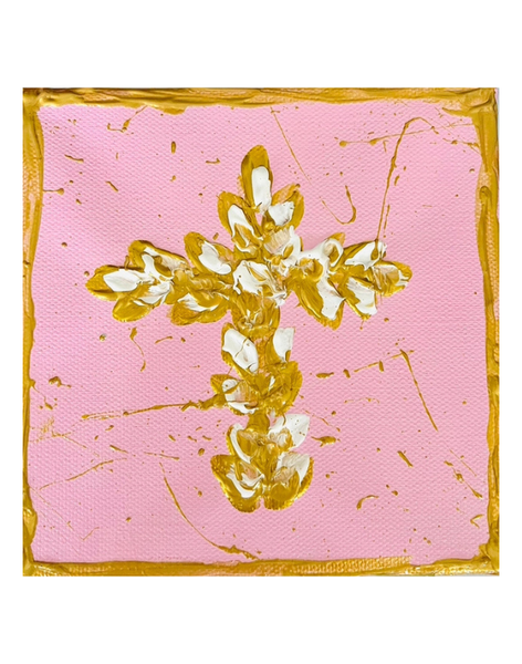 Gold Cross Canvas - 6x6