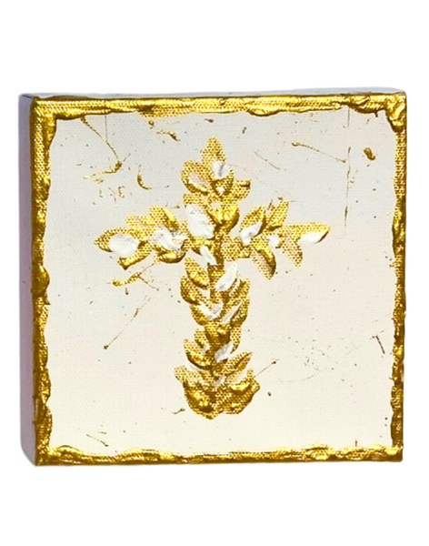 Gold Cross Canvas - 12x12