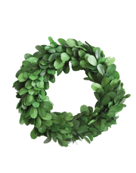 Round Preserved Boxwood Wreath