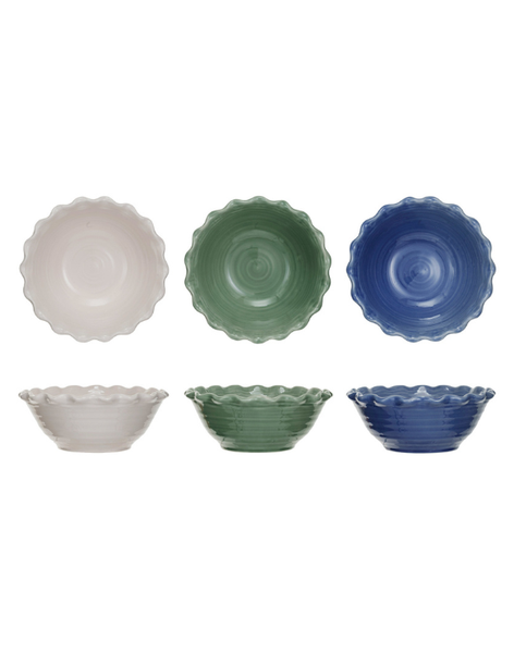 10" Stoneware Bowl With Scallop