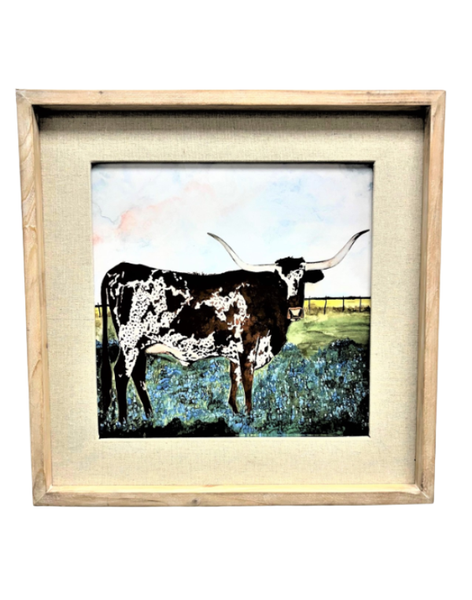 16x16 Queen in Bluebonnets Framed Print (IN STORE PICK UP ONLY)