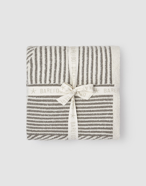 Barefoot Dreams CozyChic Cotton Linea Mixed Stripe Throw
