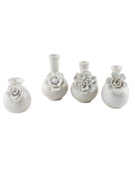White Flower Vase 3.5"-5"
