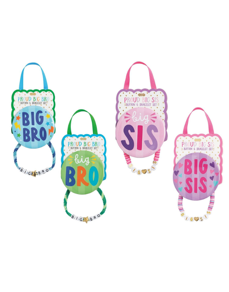 Big Sibling Badge + Bracelet Set