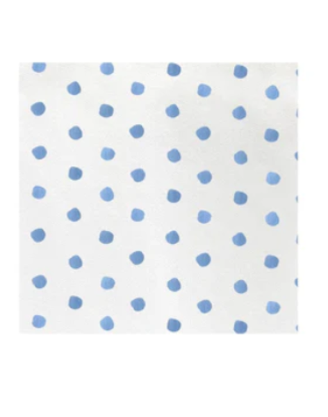 Light Blue Dot Cocktail Napkins