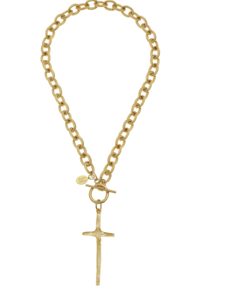 Elongated Cross Necklace