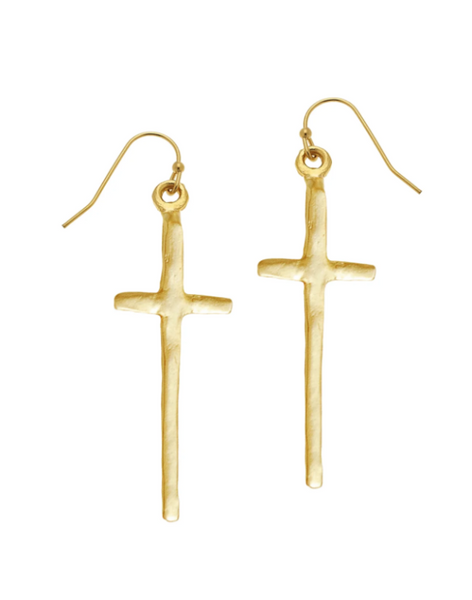 Tall Cross Earrings