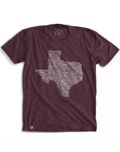Maroon Texas Town T-shirt