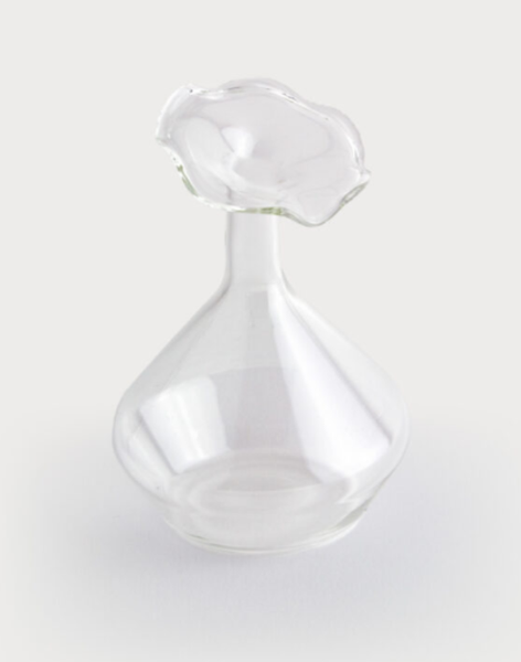 Glass Angled Neck Vase