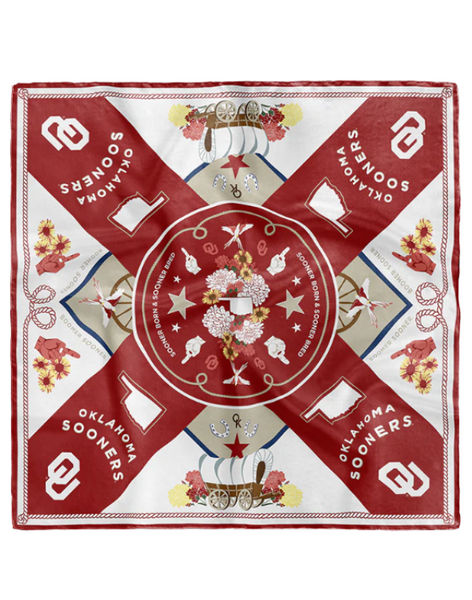 Saturday Silks Oklahoma Sooner Saturday Scarf