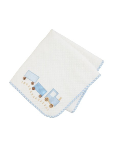 Mud Pie Train Quilted Blanket