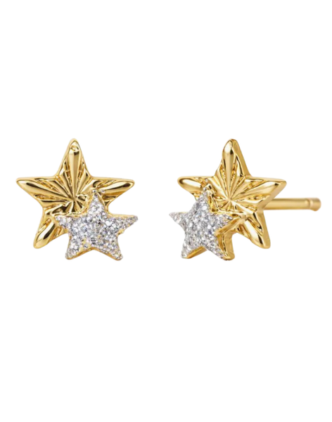 Double Star Post Earring