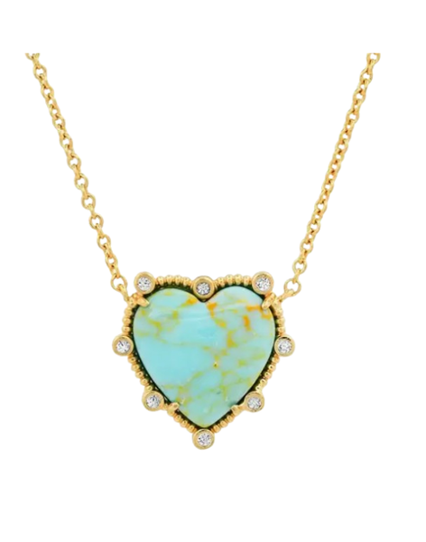 Turquoise Heart Pendant Necklace
