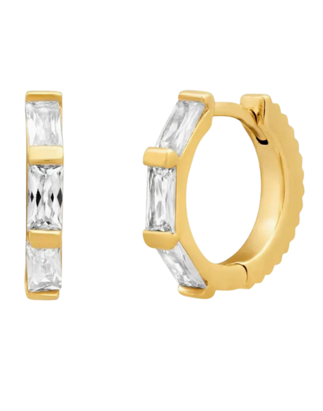 Baguette CZ Reversible Huggies