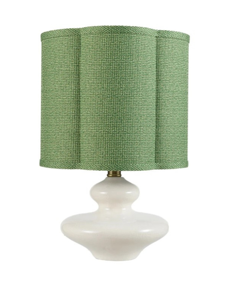 Green Scalloped Shade Table Lamp