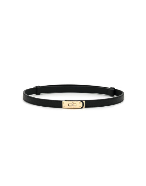 Gold Buckle Belt- Black